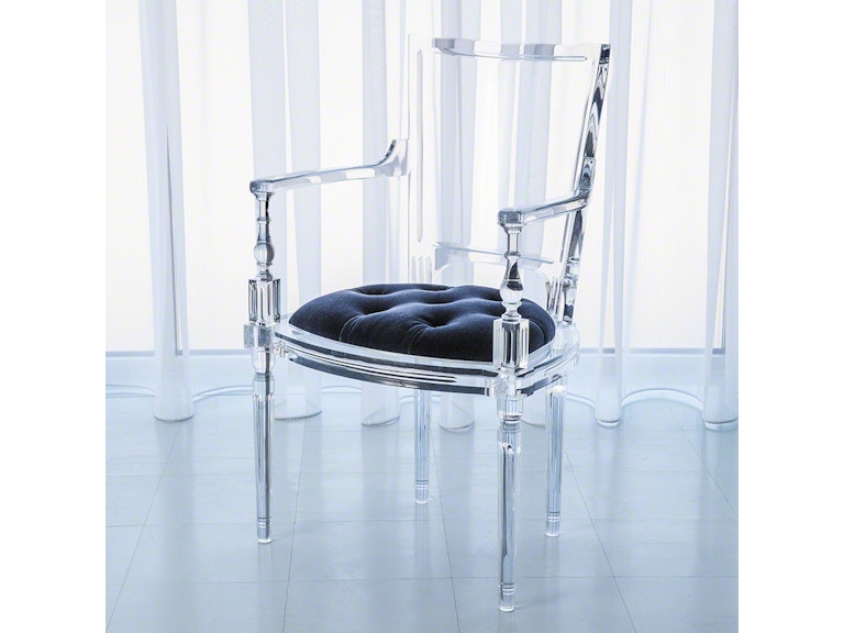 Global Views Casual Dining Marilyn Acrylic Arm Chair-Admiral Blue 3.31164 at Norwood Furniture