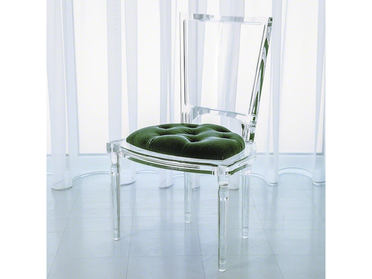 Global Views Casual Dining Marilyn Acrylic Side Chair-Emerald Green 3.31167 at Norwood Furniture