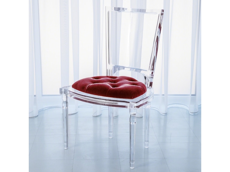 Global Views Casual Dining Marilyn Acrylic Side Chair-Red Pepper 3.31232 at Norwood Furniture