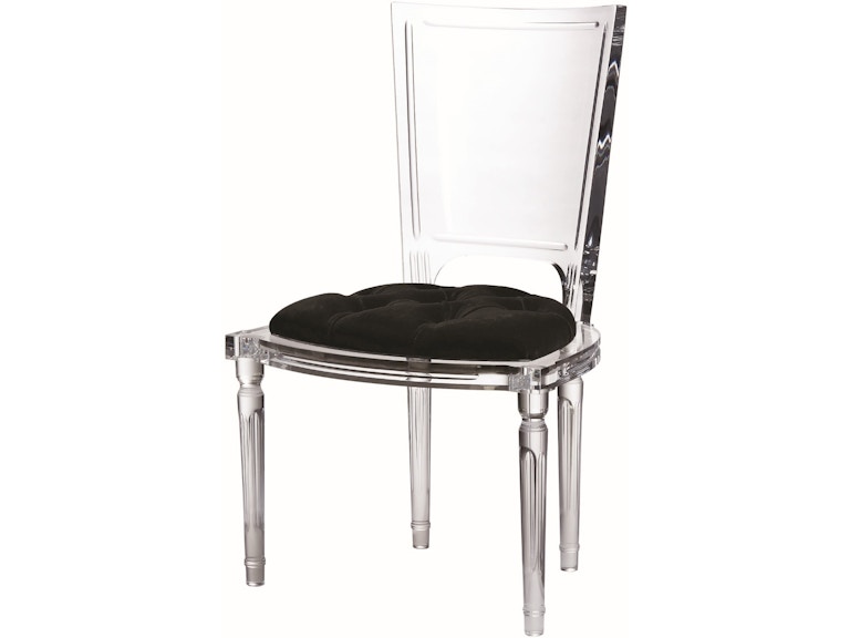 Global Views Casual Dining Marilyn Acrylic Side Chair-Black 3.31248 at Norwood Furniture