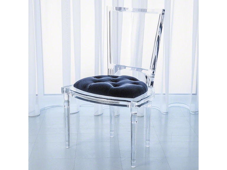 Global Views Casual Dining Marilyn Acrylic Side Chair-Admiral Blue 3.31165 at Norwood Furniture