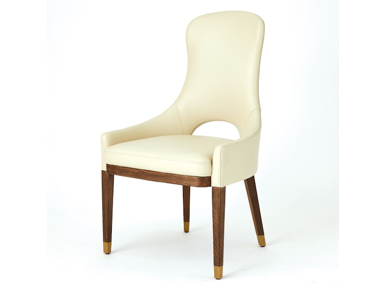 Global Views Casual Dining Nola Dining Chair-Ivory Leather 7.20258 at Norwood Furniture