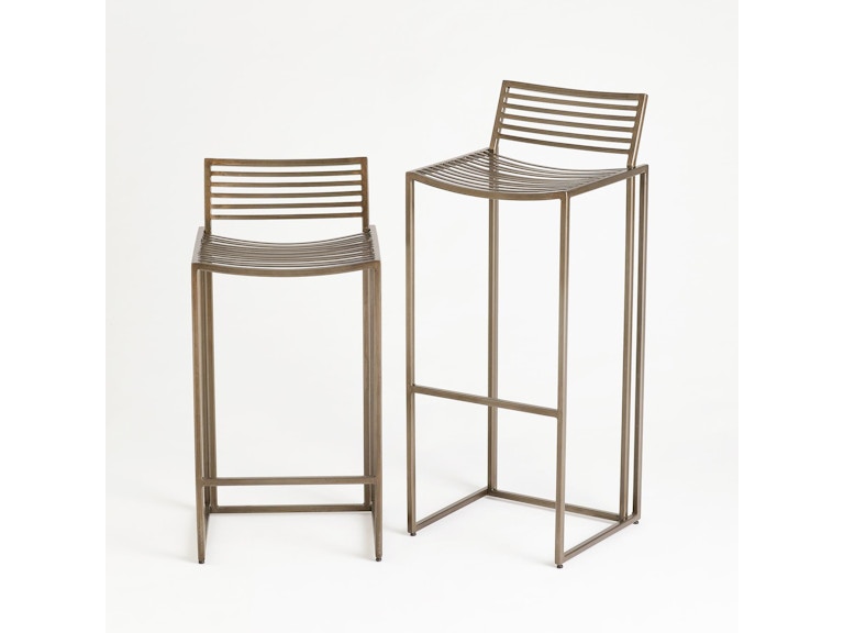 Global Views Casual Dining Slat Counter Stool-Forest Black WDS9102-GV at Norwood Furniture