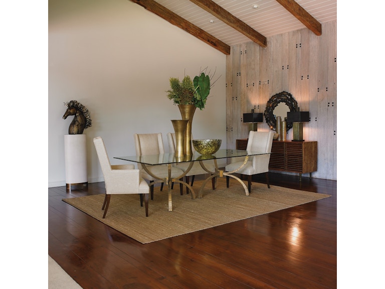 Global Views Casual Dining Teton Rectangular Table-Gold 7.90648 At Norwood Furniture