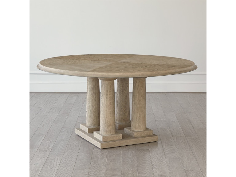 Global Views Casual Dining Titian Dining Table-Grey Sandblasted Oak-60 Top RT2015 at Norwood Furniture
