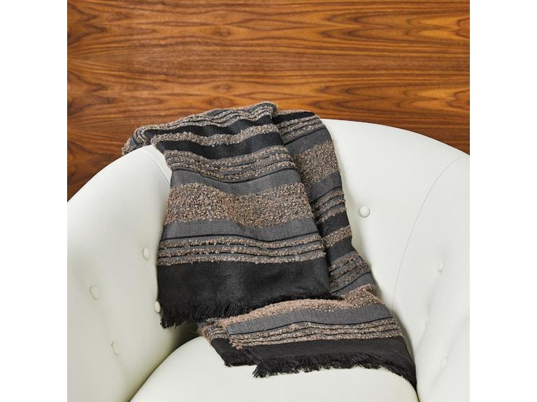 Global Views CONTRAST THROW - BROWN - 60x50 CONTRAST at Norwood Furniture