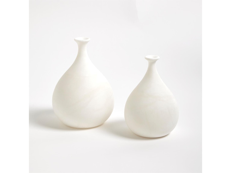 Global Views Home Accents Alabaster Fat Bottom Vase 3.31558 at Norwood Furniture