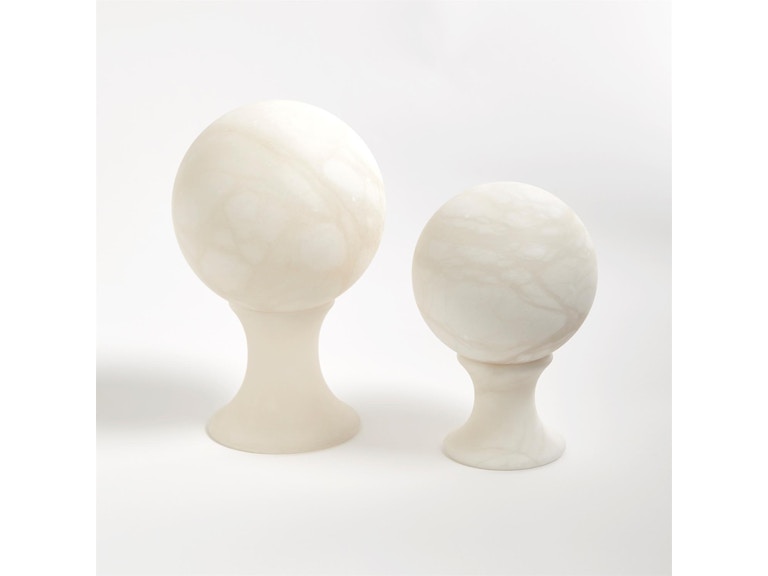 Global Views Home Accents Alabaster Sphere Stand-Lg 3.31551 at Norwood Furniture