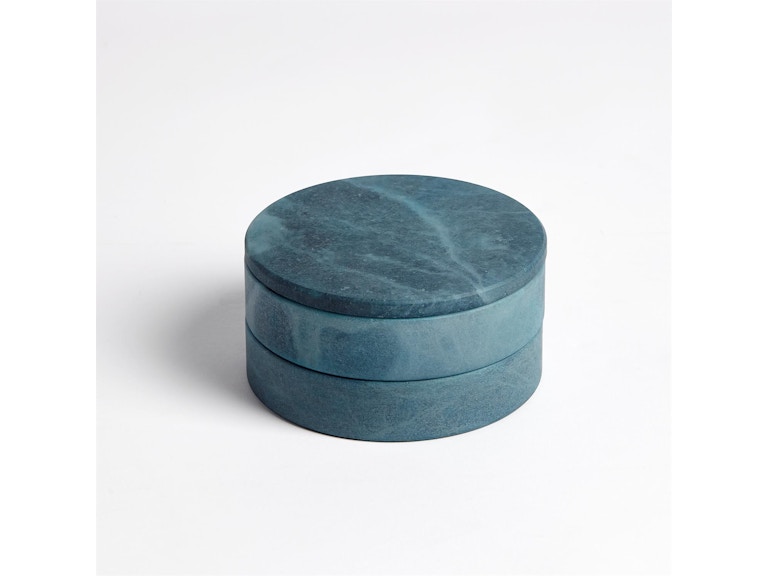 Global Views Home Accents Alabaster Swivel Box-Blue 3.31563 at Norwood Furniture