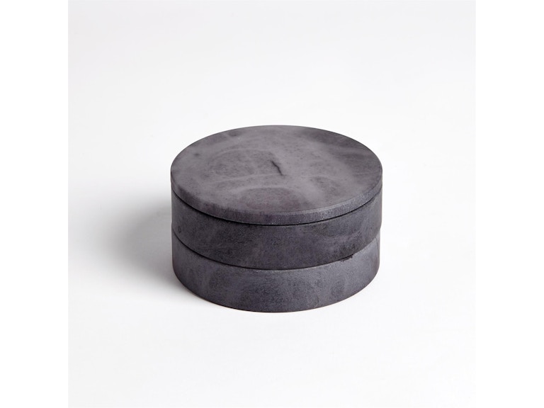 Global Views Home Accents Alabaster Swivel Box-Grey 3.31565 at Norwood Furniture