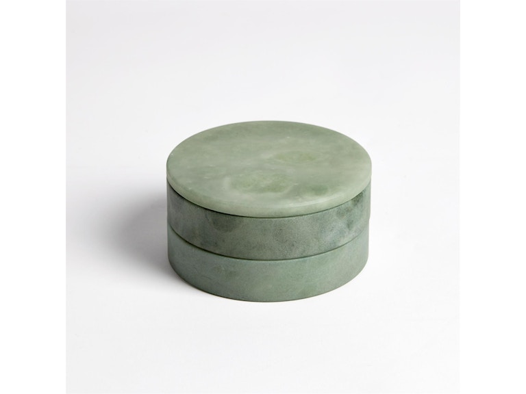 Global Views Home Accents Alabaster Swivel Box-Green 3.31564 at Norwood Furniture