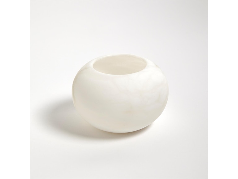 Global Views Home Accents Alabaster Tea Light Holder 3.31560 at Norwood Furniture