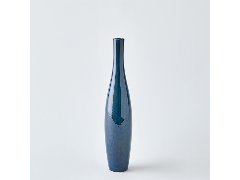 Global Views Home Accents Boliche Vase-Dark Blue-Short 1.11080 at Norwood Furniture