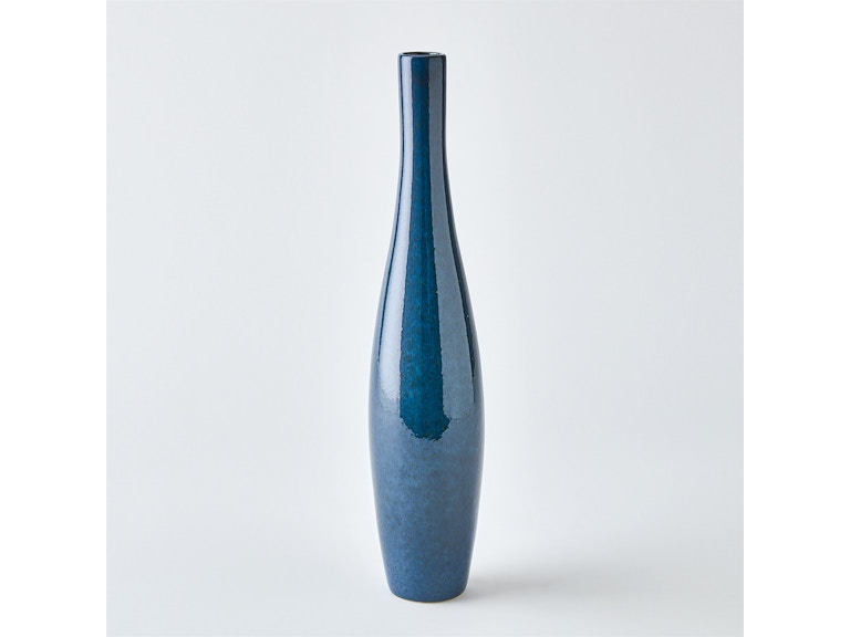 Global Views Home Accents Boliche Vase-Dark Blue-Tall 1.11079 at Norwood Furniture