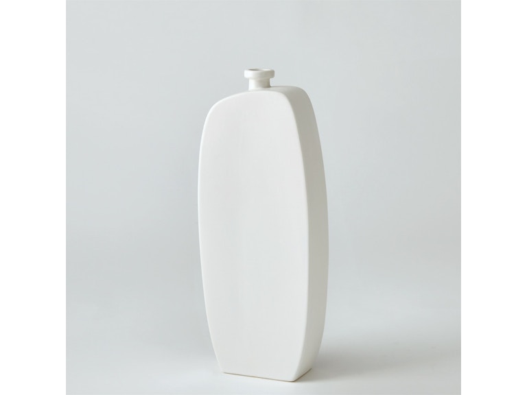 Global Views Home Accents Bridwell Bottle-Matte White-Med 1.11040 at Norwood Furniture