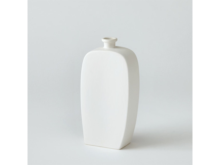Global Views Home Accents Bridwell Bottle-Matte White-Sm 1.11041 at Norwood Furniture
