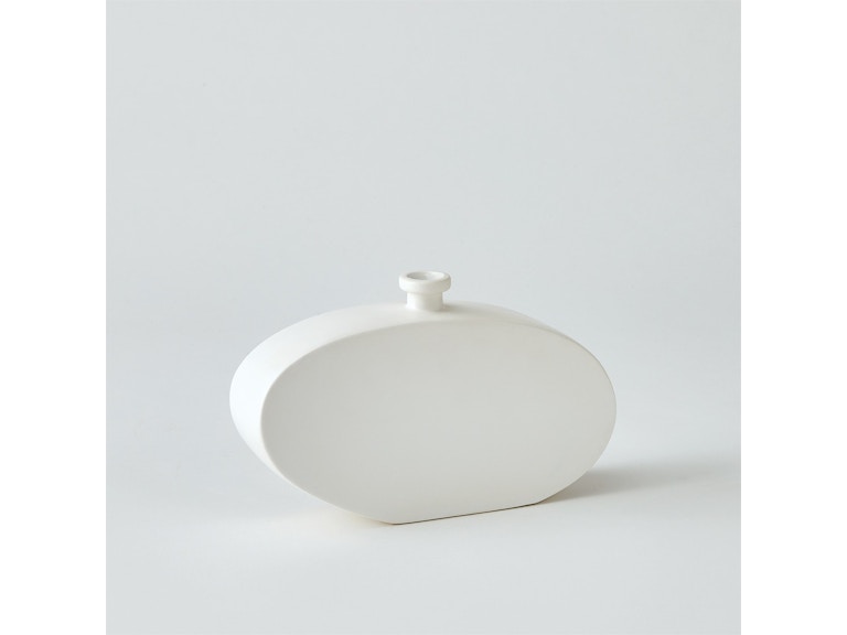 Global Views Home Accents Bridwell Bottle-Matte White-Wide 1.11042 at Norwood Furniture