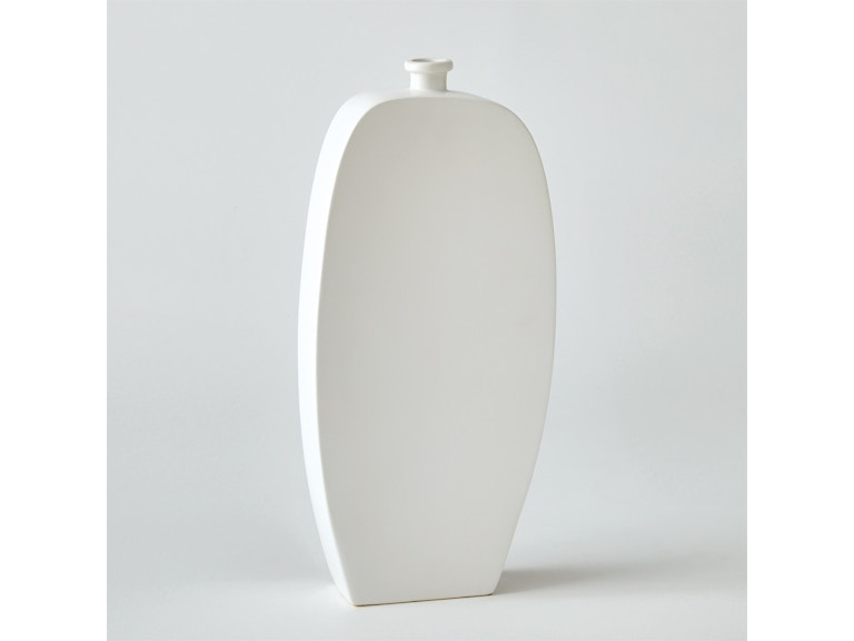Global Views Home Accents Bridwell Bottle-Matte White-Lg 1.11039 at Norwood Furniture