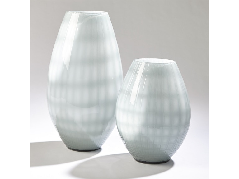 Global Views Home Accents Cased Glass Grid Vase-Blue-Sm 3.31611 at Norwood Furniture