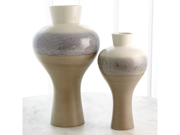 Global Views Home Accents Cream Rises Swell Vase-Lg 1.10804 at Norwood Furniture