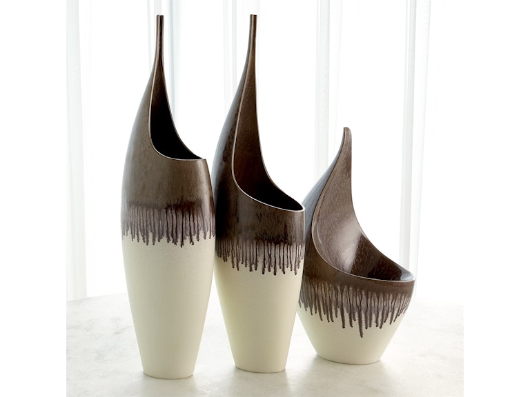 Global Views Home Accents Curved Vase-Amethyst Drip-Tall Stem 1.10842 at Norwood Furniture