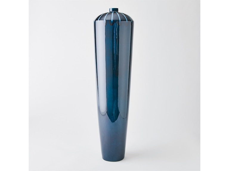 Global Views Home Accents Domed Vase-Reactive Blue-Tall 1.11069 at Norwood Furniture