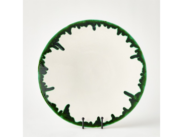 Global Views Home Accents Dripping Charger-Emerald 1.10948 at Norwood Furniture