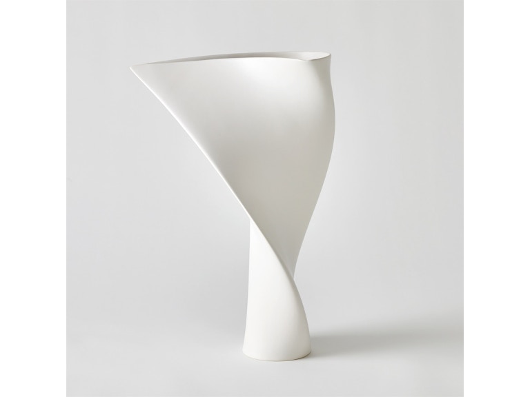 Global Views Home Accents Euphonious Vase-Matte White 1.10982 at Norwood Furniture