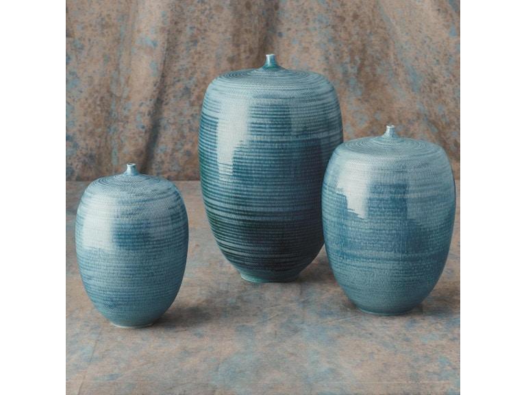 Global Views Home Accents Fat Bottle-Sea Blue-Lg 1.10673 at Norwood Furniture