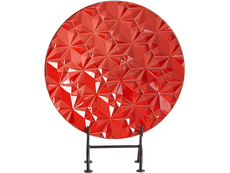 Global Views Home Accents Geometric Charger-Red 1.10832 at Norwood Furniture Global Views Home Accents Geometric Charger-Red 1.10832 at Norwood Furniture
