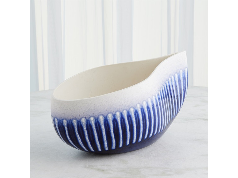 Global Views Home Accents Giant Teardrop Bowl-Cobalt 1.10961 at Norwood Furniture