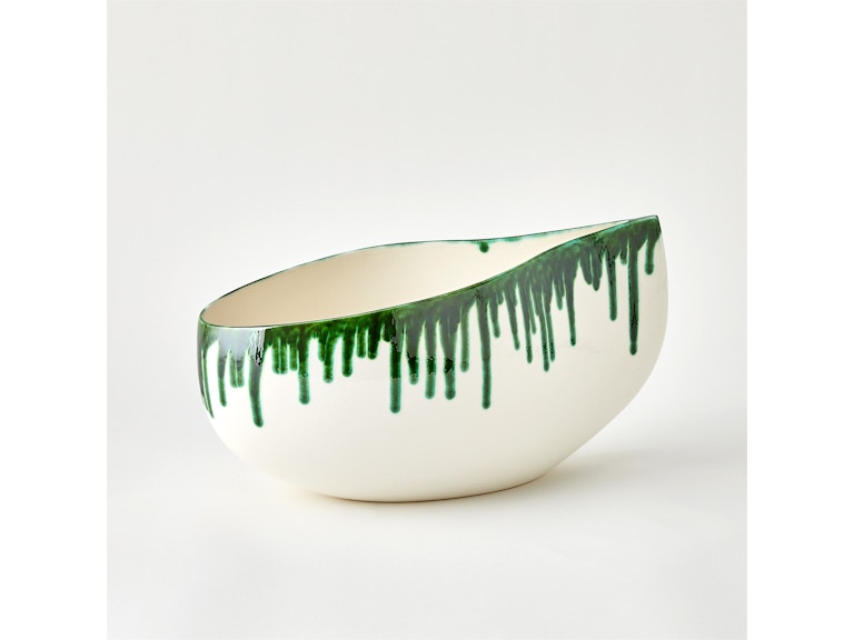 Global Views Home Accents Giant Teardrop Bowl-Emerald 1.10947 at Norwood Furniture