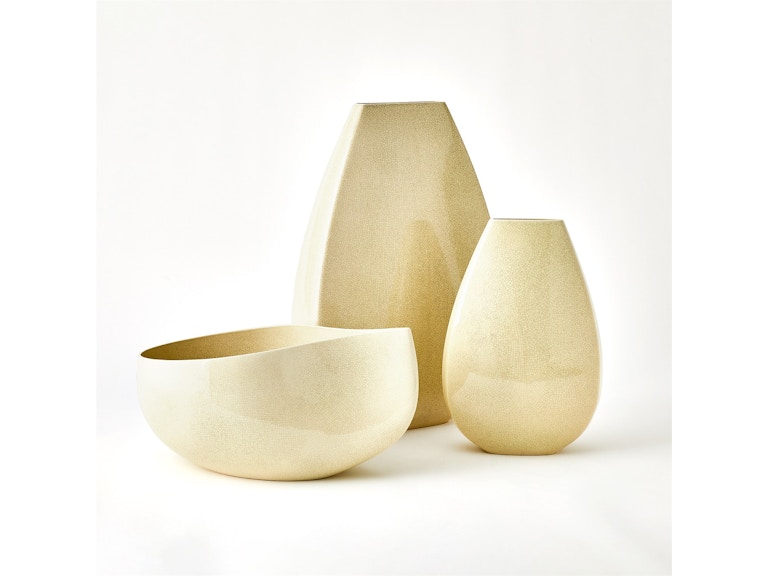 Global Views Home Accents Giant Teardrop Vase-Butter Crackle-Sm 1.10935 at Norwood Furniture