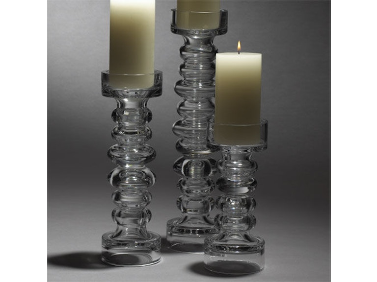 Global Views Home Accents Glass Ribbed Candleholder/Vase-Lg 1522 at Norwood Furniture