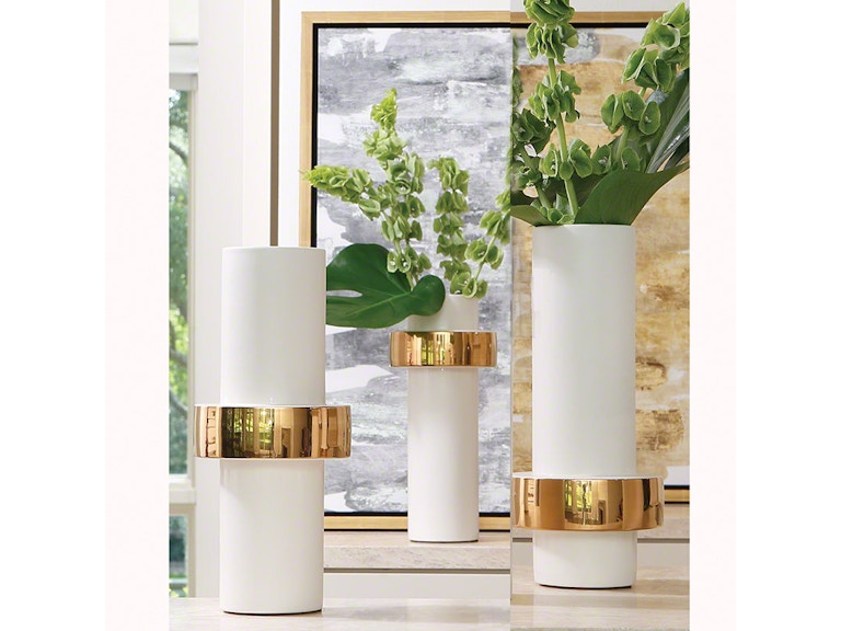 Global Views Home Accents Gold Ring Vase-High 1.10338 at Norwood Furniture