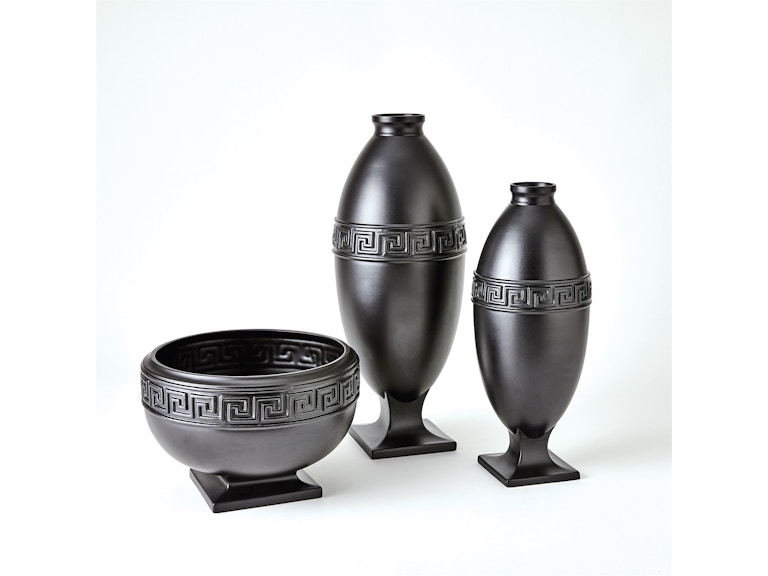 Global Views Home Accents Greek Key Bowl-Black 1.10882 at Norwood Furniture Global Views Home Accents Greek Key Bowl-Black 1.10882 at Norwood Furniture