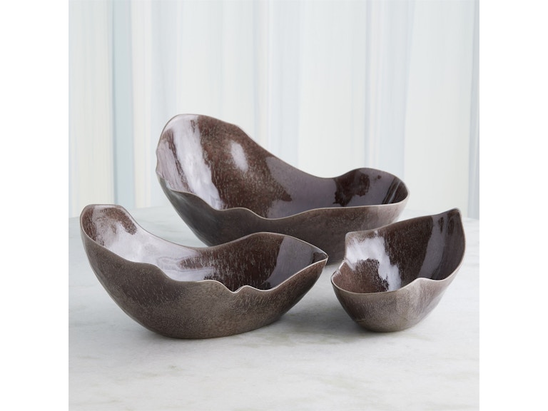 Global Views Home Accents Horn Bowl-Reactive Amethyst-Lg 1.10972 at Norwood Furniture