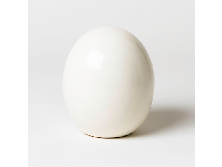 Global Views Home Accents Ivory Crackle Egg 3.30668 at Norwood Furniture