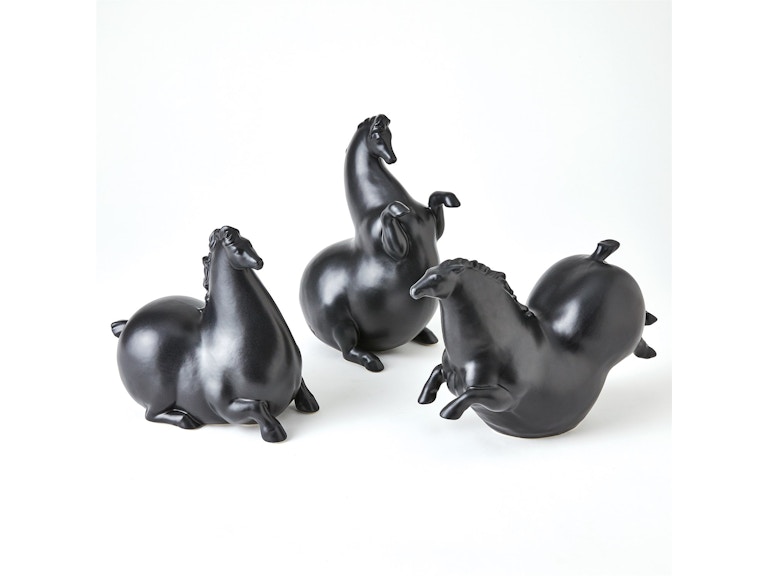 Global Views Home Accents Libertino Horse-Matte Black 1.10911 at Norwood Furniture