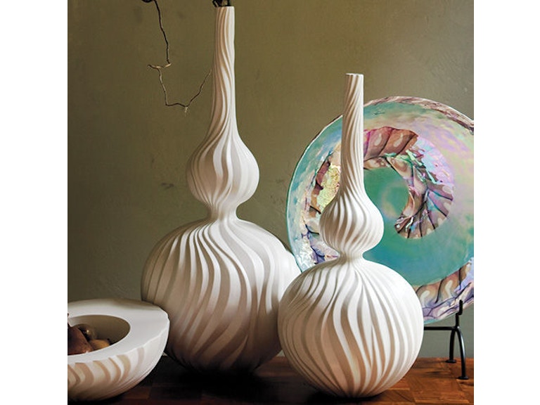 Global Views Home Accents Magura Vase-Snow-Lg 1846 at Norwood Furniture