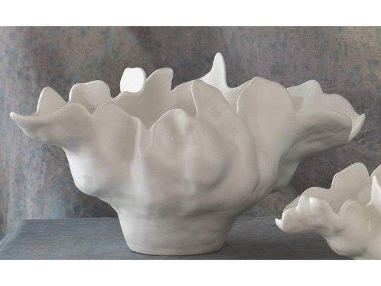 Global Views Home Accents Meteor Bowl-Ivory-Med 1.10619 at Norwood Furniture