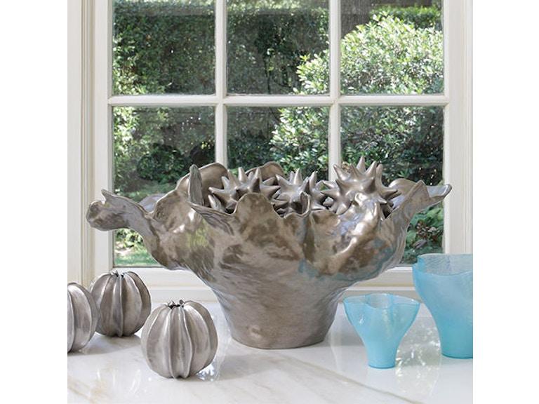 Global Views Home Accents Meteor Bowl-Silver Haze-Lg 1.10030 at Norwood Furniture