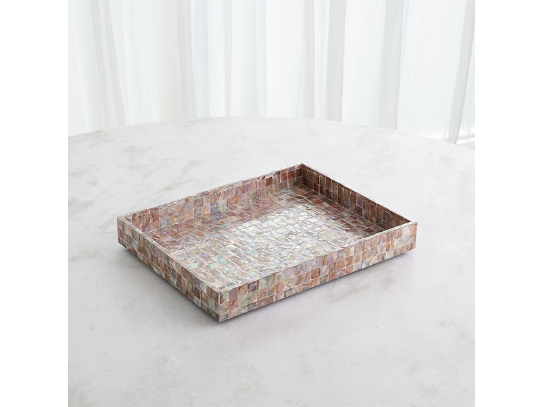 Global Views Home Accents Mother Of Pearl Tray-Sunset-Sm 2750 at Norwood Furniture