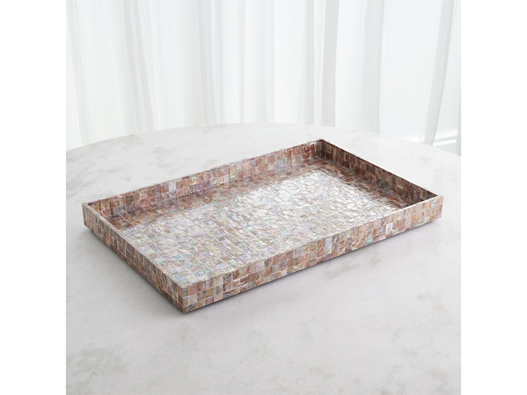Global Views Home Accents Mother Of Pearl Tray-Sunset-Lg 2749 at Norwood Furniture