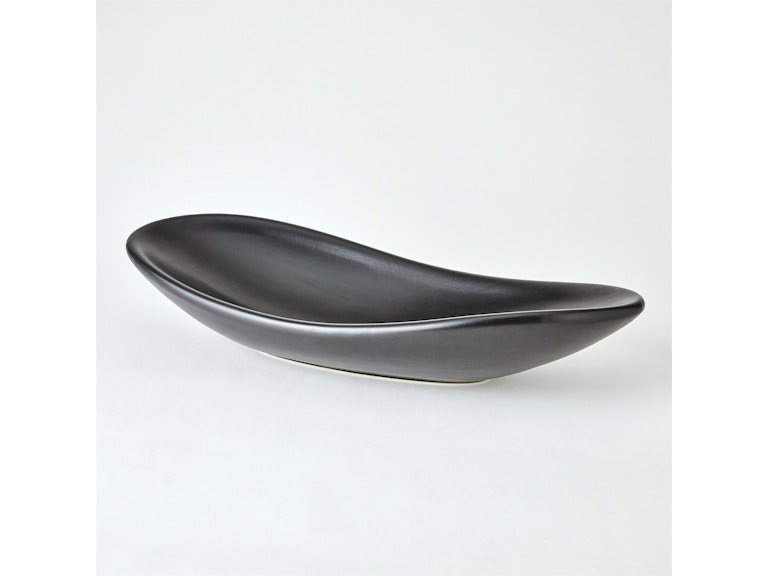 Global Views Home Accents Oblong Platter Bowl-Matte Black 1.10907 at Norwood Furniture
