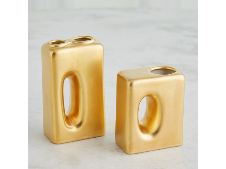 Global Views Home Accents Oh Yes Vase-Matte Gold-Lg 1.11000 at Norwood Furniture