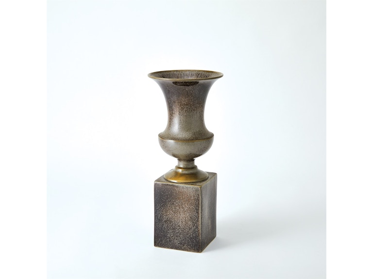 Global Views Home Accents Pedestal Vase-Reactive Silver-Sm 1.11030 at Norwood Furniture