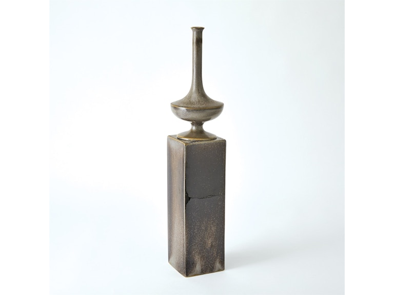 Global Views Home Accents Pedestal Vase-Reactive Silver-Lg 1.11028 at Norwood Furniture