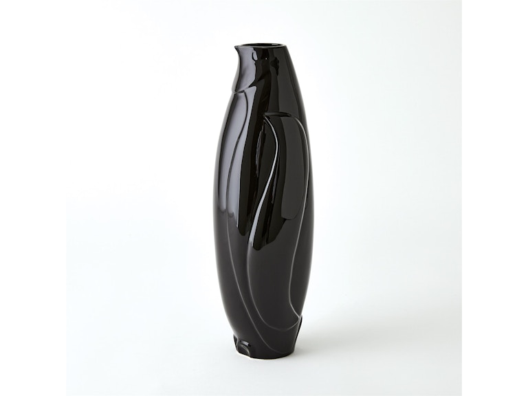 Global Views Home Accents Penguin Vase-Black-Tall 1.11031 at Norwood Furniture