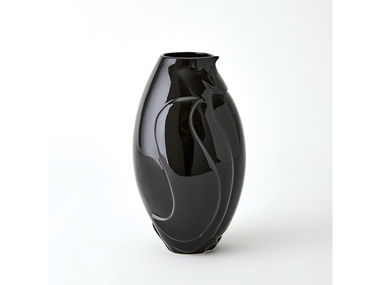 Global Views Home Accents Penguin Vase-Black-Wide 1.11032 at Norwood Furniture